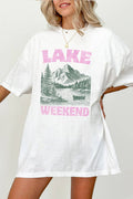 Lake Weekend Vintage Graphic Oversized Tee