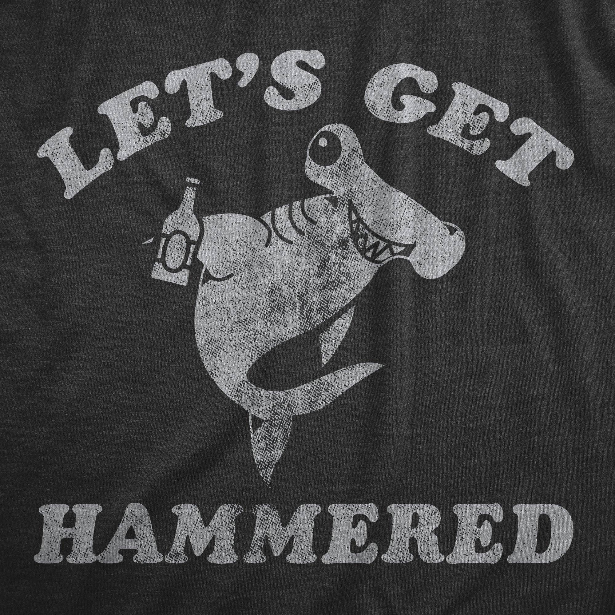 Lets Get Hammered Shark Men's T Shirt