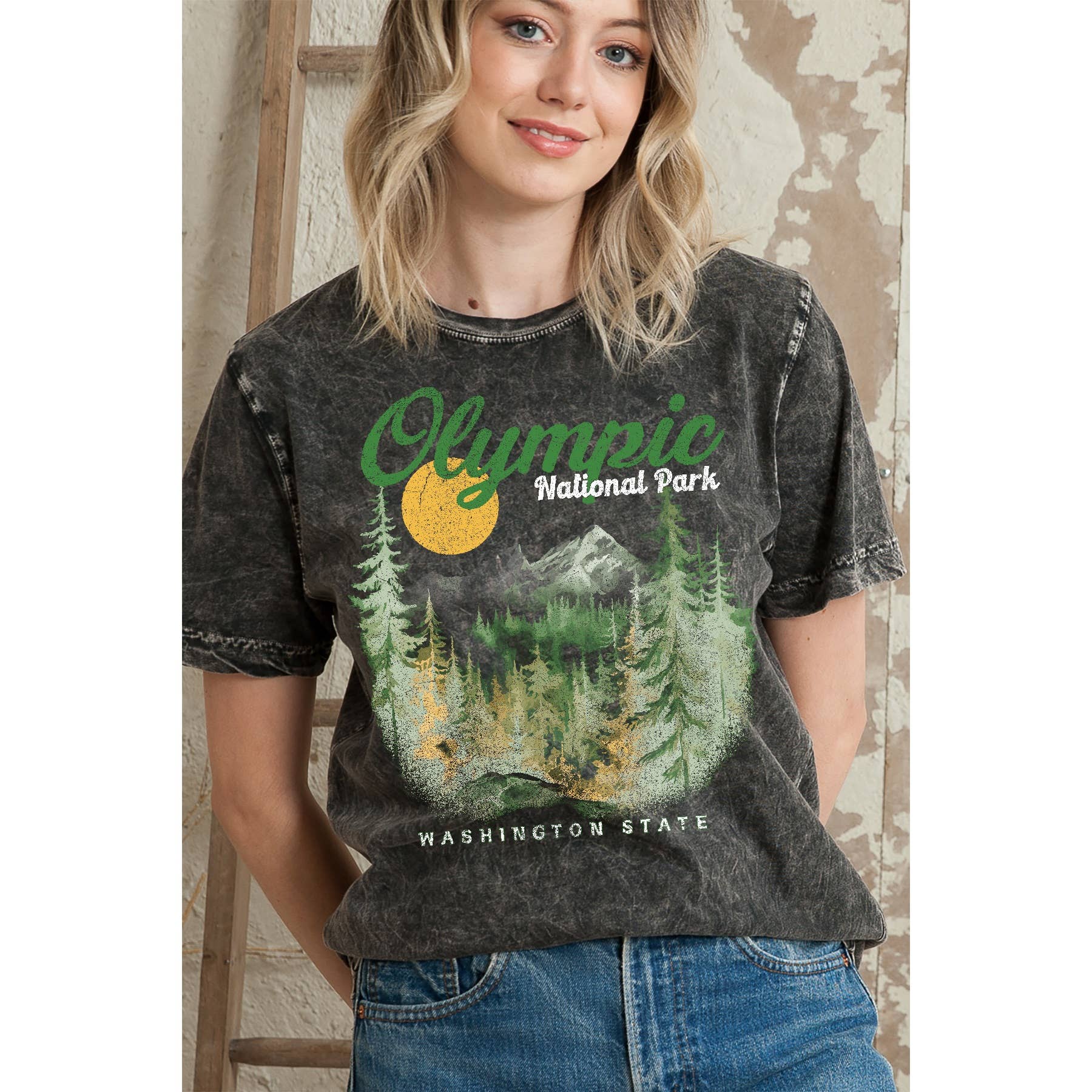 Olympic National Park Washington State Mineral Washed T