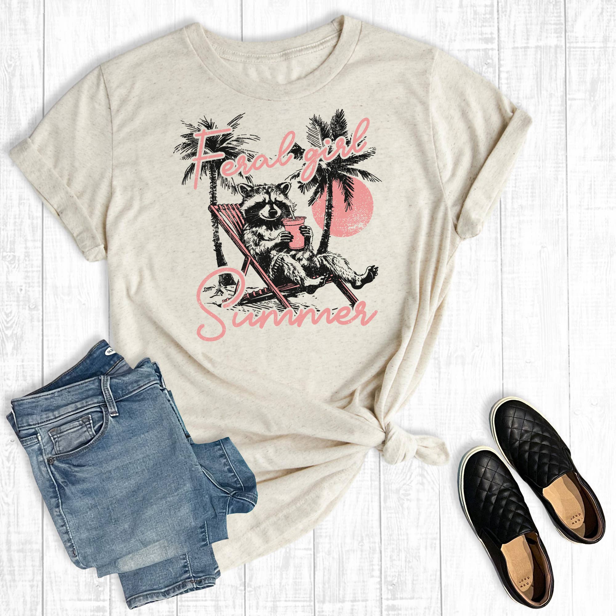 Summer Vacation Feral Girl Summer Graphic Tee