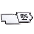 I'm with Stupid Die-Cut Sticker