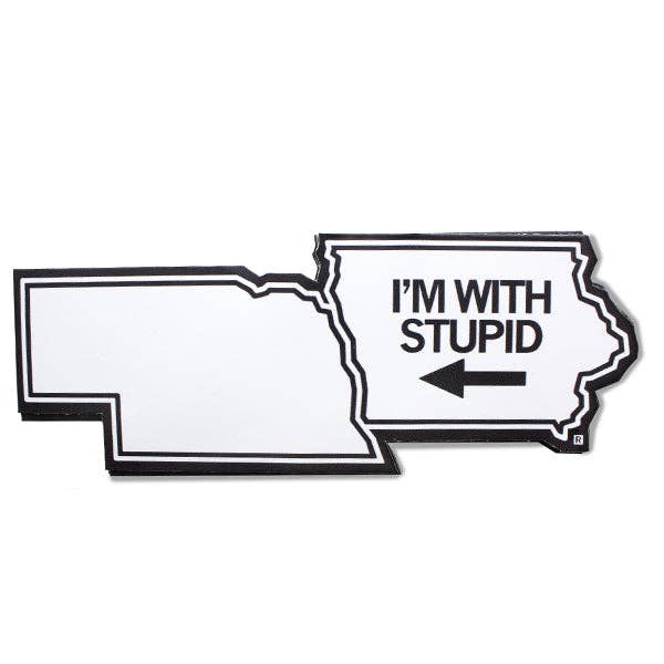 I'm with Stupid Die-Cut Sticker