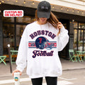 Vintage Houston Texans Sweatshirt Game Day Crewneck Shirt