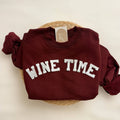 Wine Time Sweatshirt, Funny Wine Sweatshirts