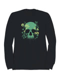 Floral Skull Grunge Art Men's Sweatshirt
