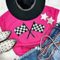 Checkered Flags Sequin Patch Everyday Tee