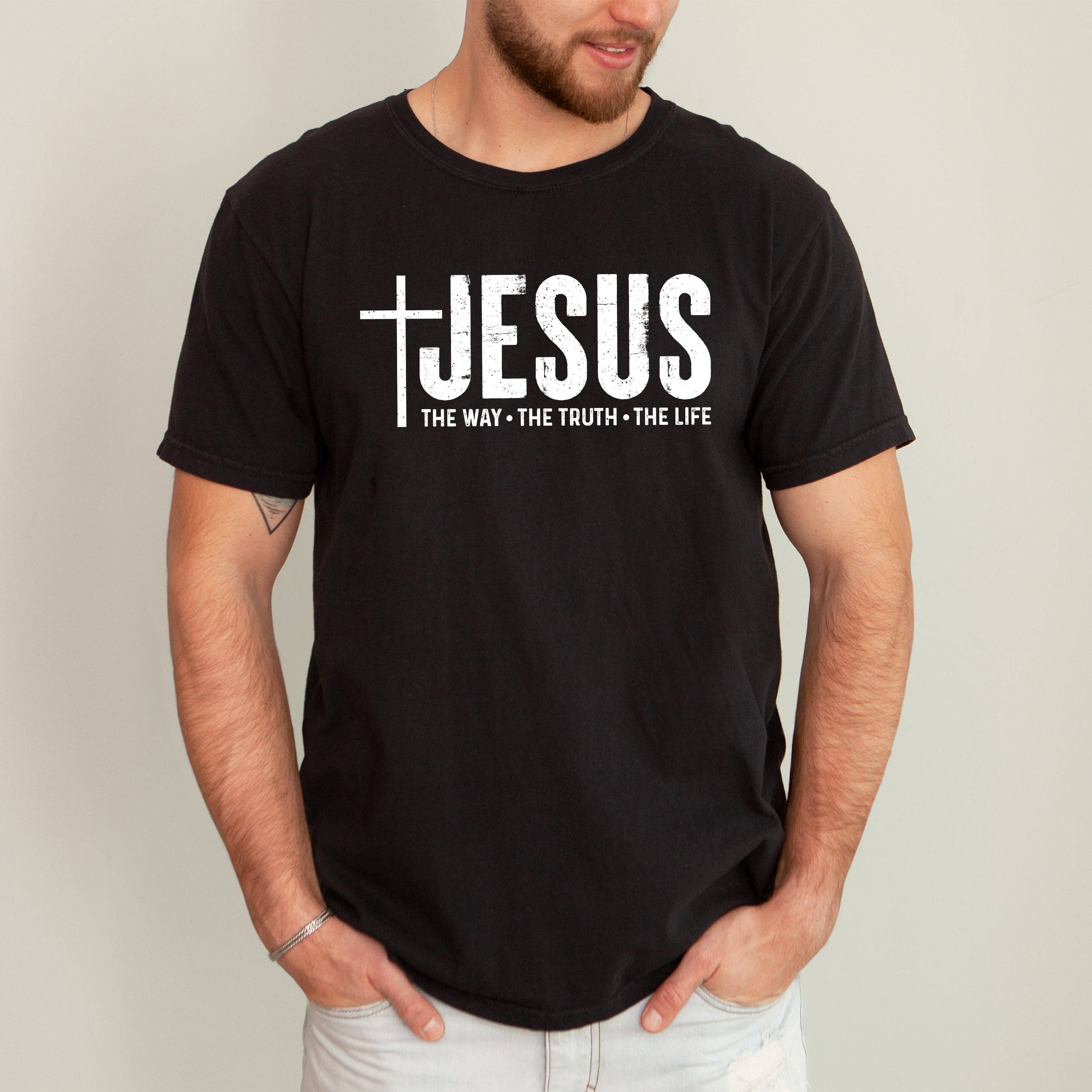 Jesus, the Way, the Truth, the Life, Christian Gospel Tshirt