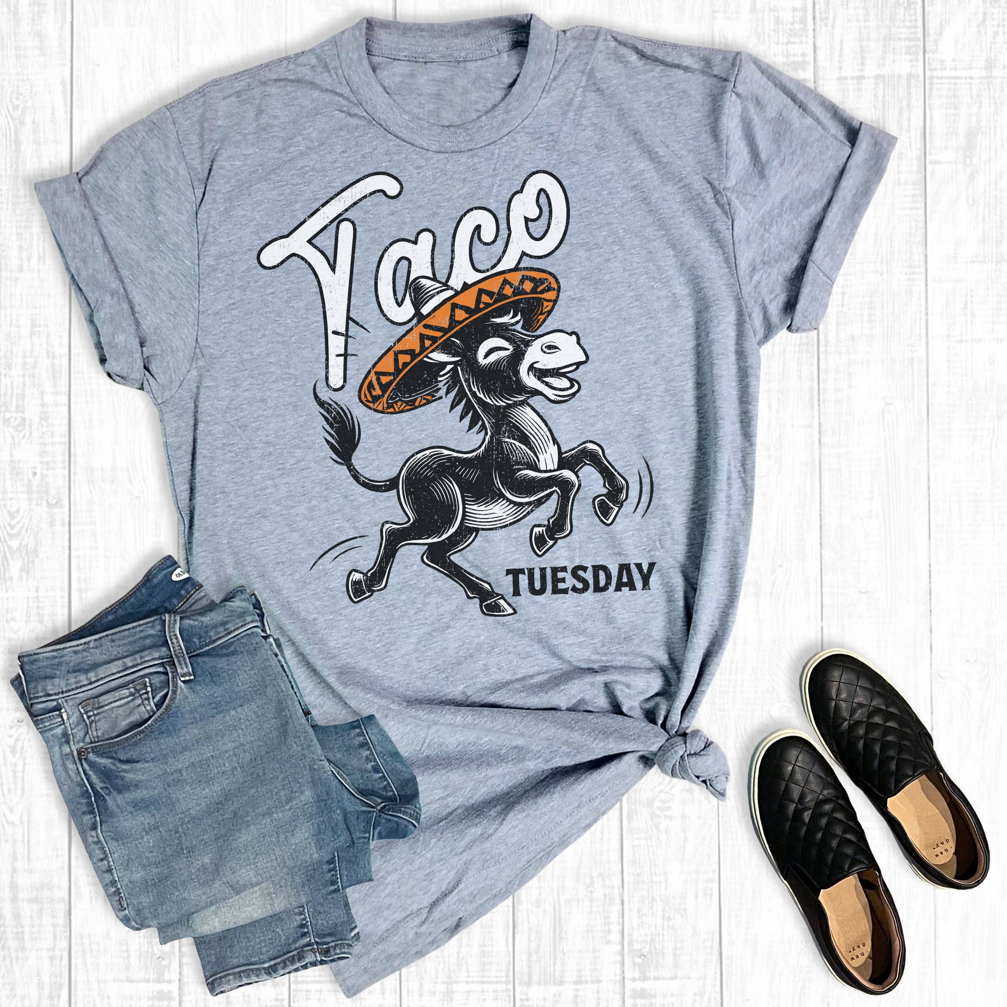Funny Taco Tuesday Donkey Graphic Tee