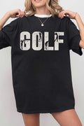 Golf Silhouette Oversized Graphic Tshirts