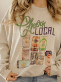 Cheers Local Brew Sand Thrifted Graphic Sweatshirt