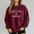 Mistletoe and Mimosas Sweatshirt, Women's Christmas Sweater