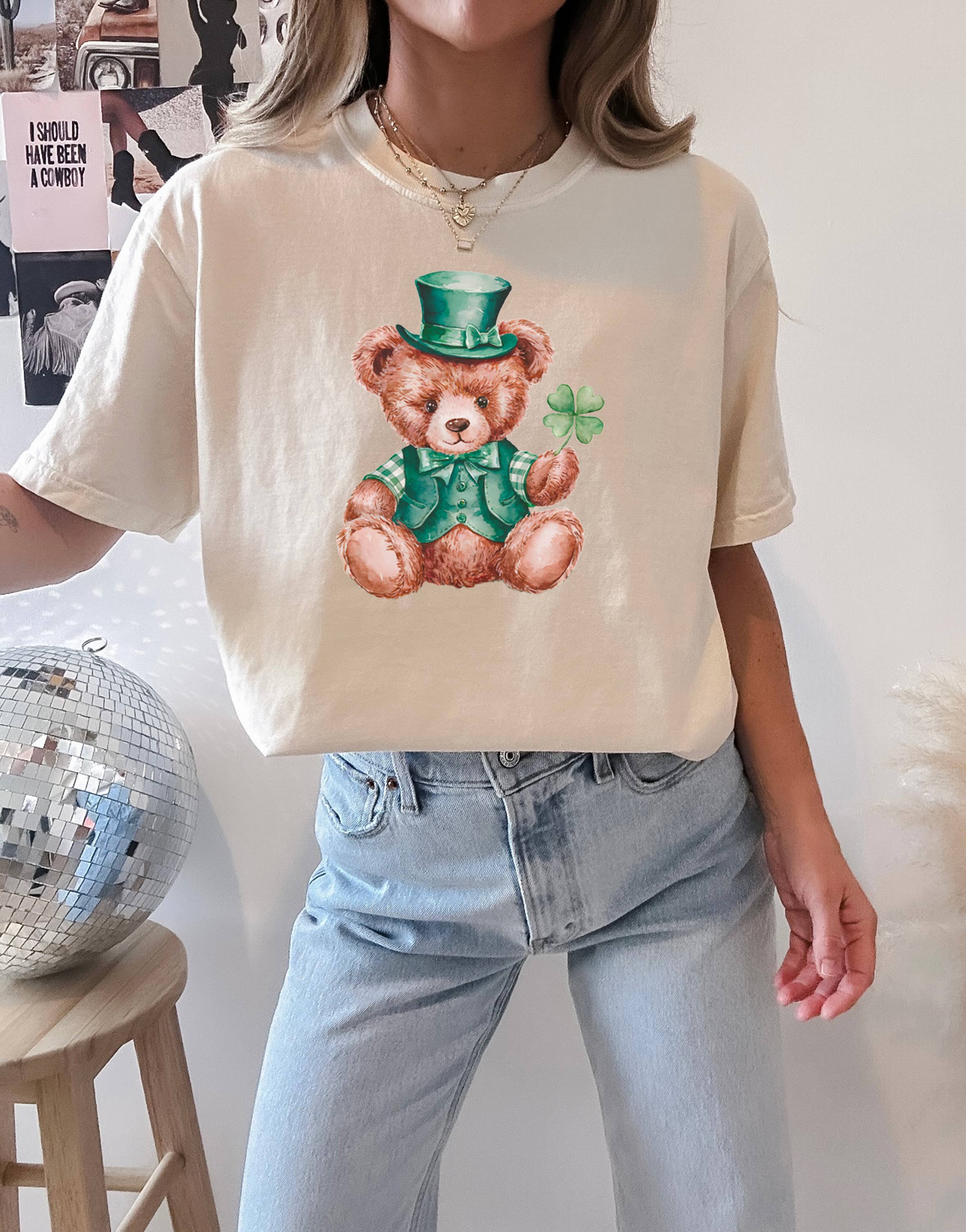 St. Patricks Day Tee, Teddy Bear, Graphic Apparel