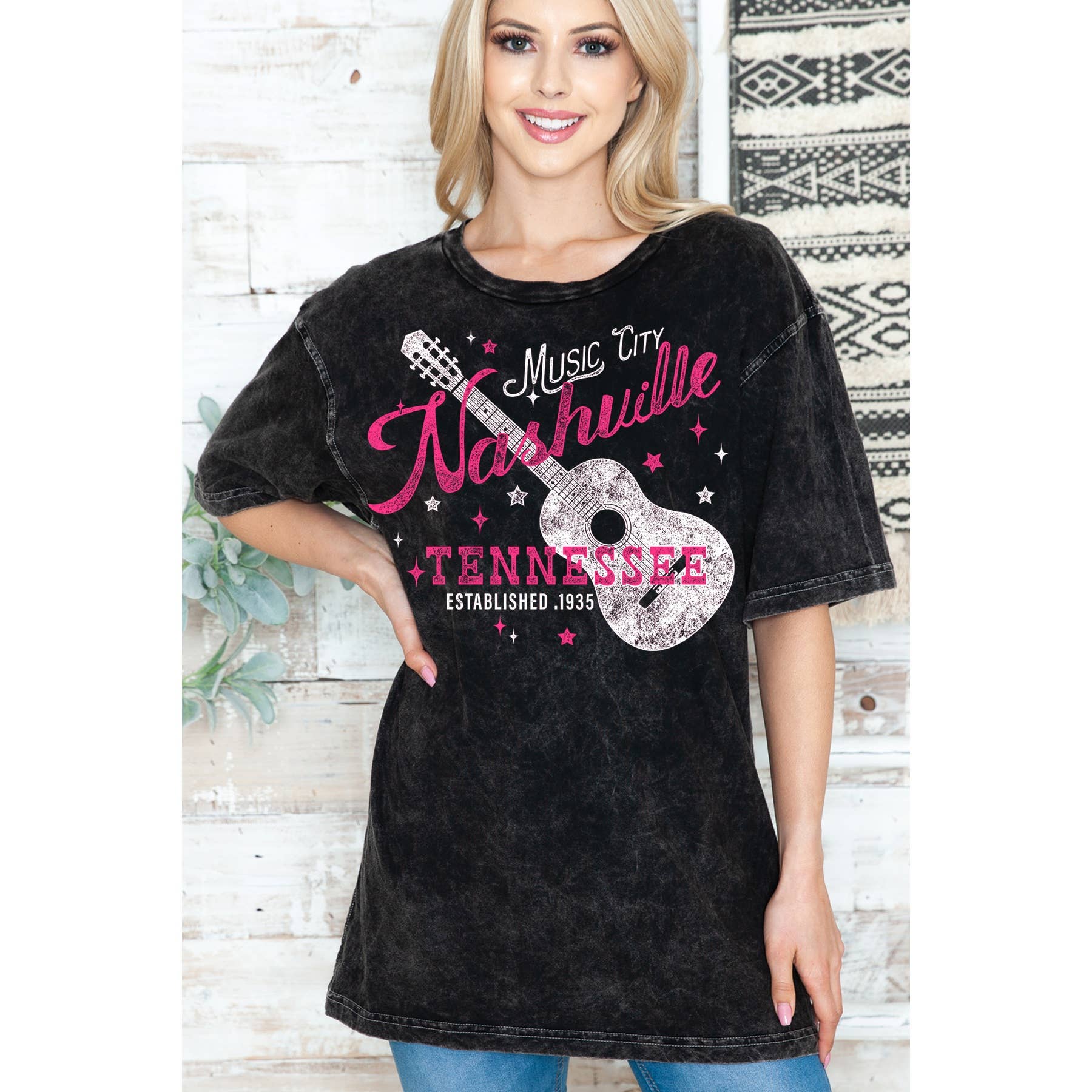 Nashville Tennessee -Unisex Oversized Mineral Wash