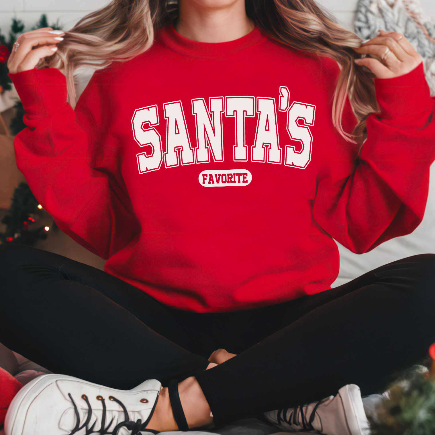 Santa’S Favorite Christmas Crewneck Sweatshirt
