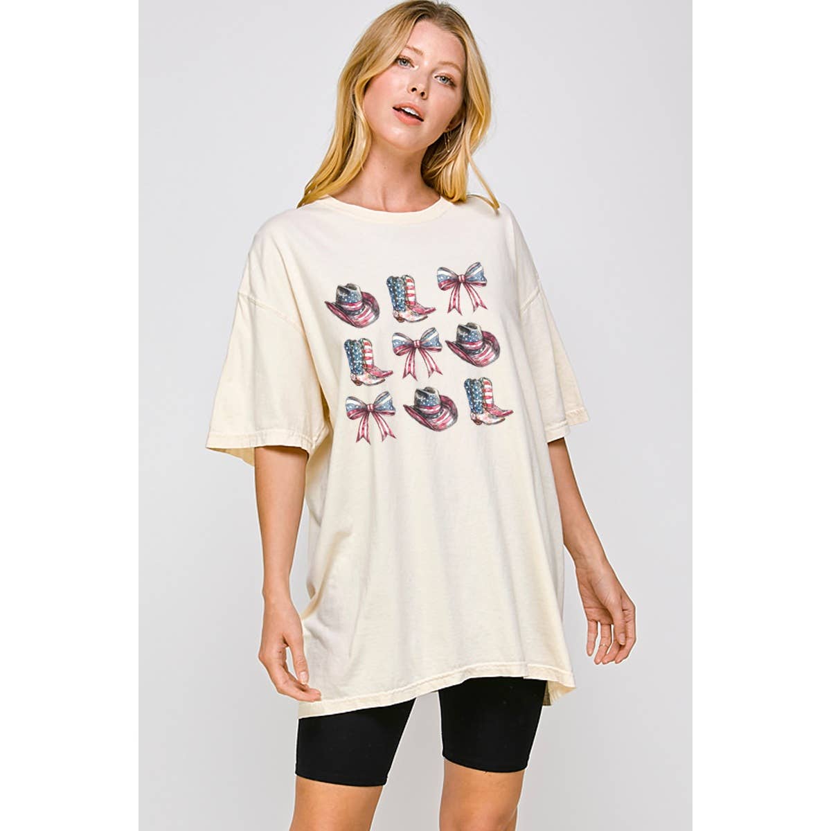 Coquette Fourth of July  Graphic Oversized Tee