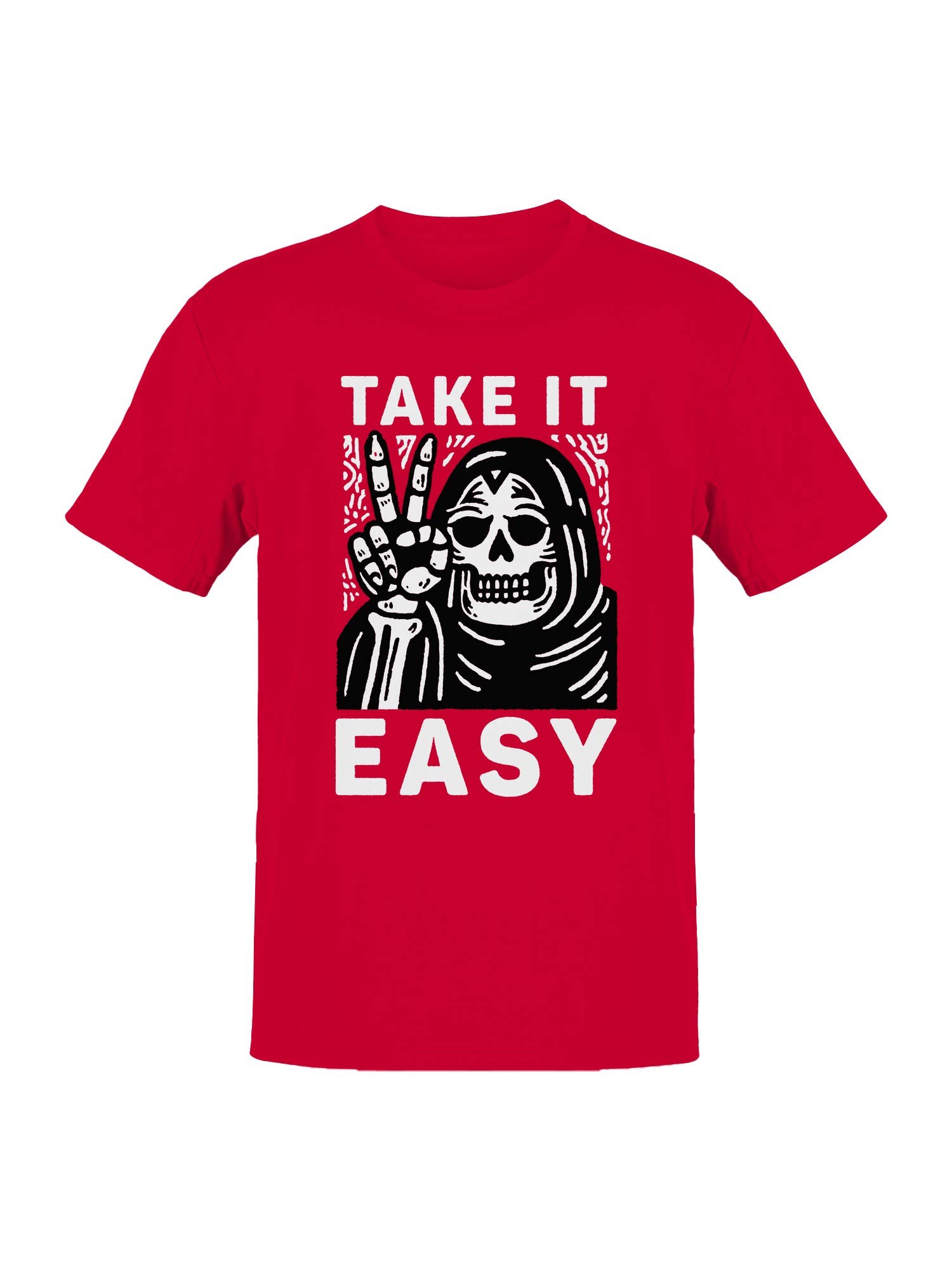 Take It Easy Skeleton Art Men's T-Shirt