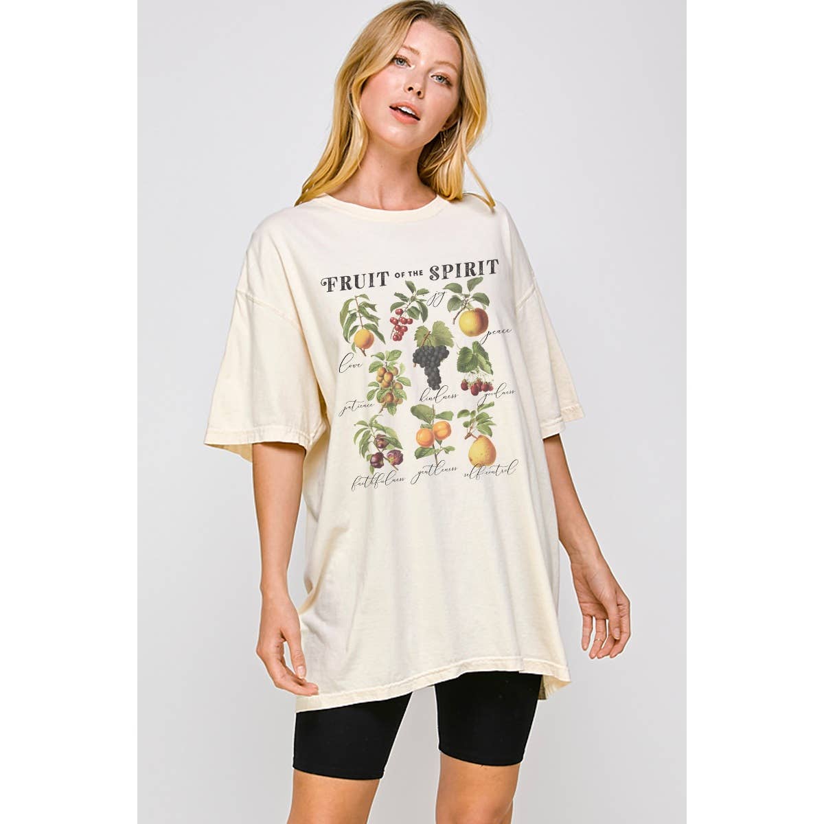 Fruit of the Spirit Vintage Graphic Oversized Tee