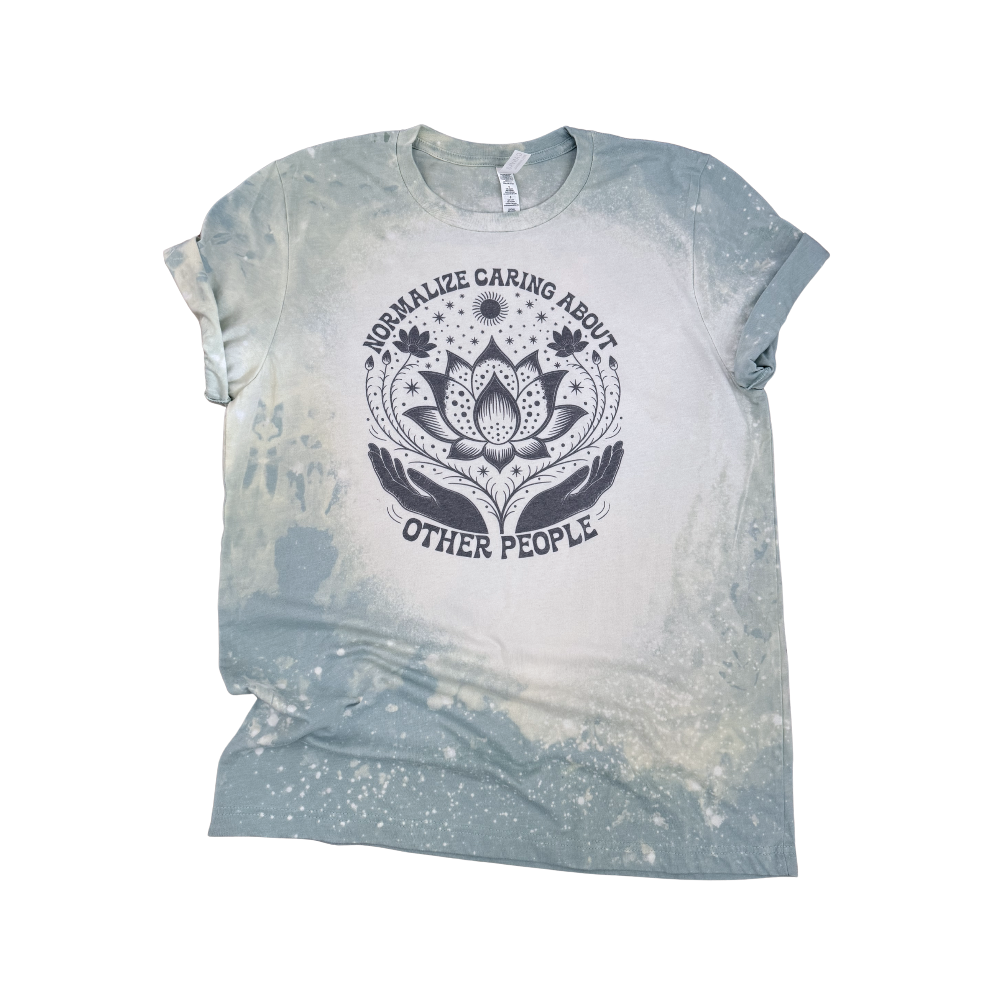 Normalize Caring About Other People - Bleached Lotus Tee ✨🌿