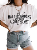 The Bridges We Burn Feminist Graphic Tee - Ivory