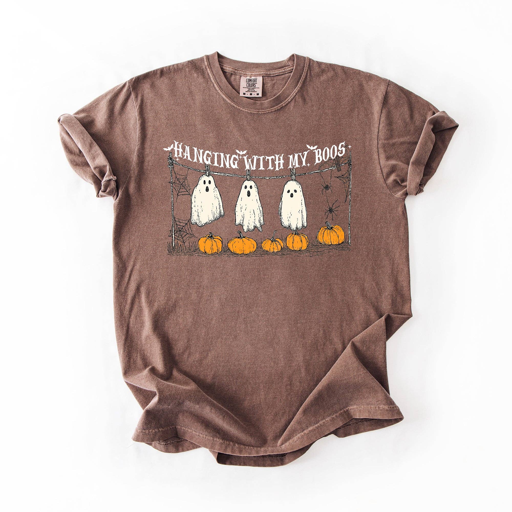 Hanging with My Boos, Ghosts, Halloween Pumpkins T-Shirt