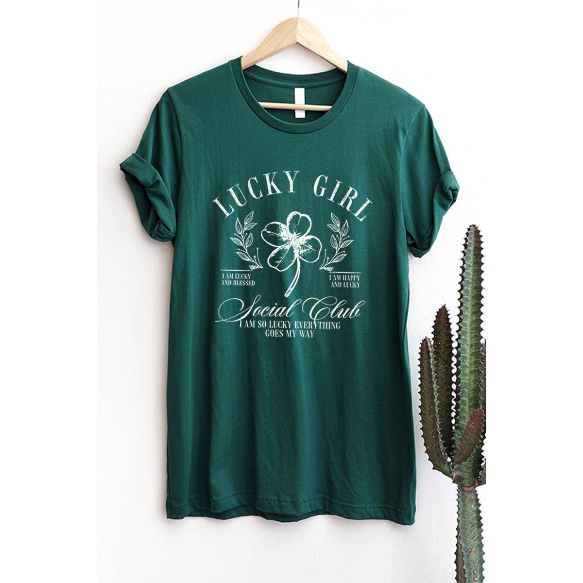 St Patricks Lucky Girl Vintage Graphic Tee