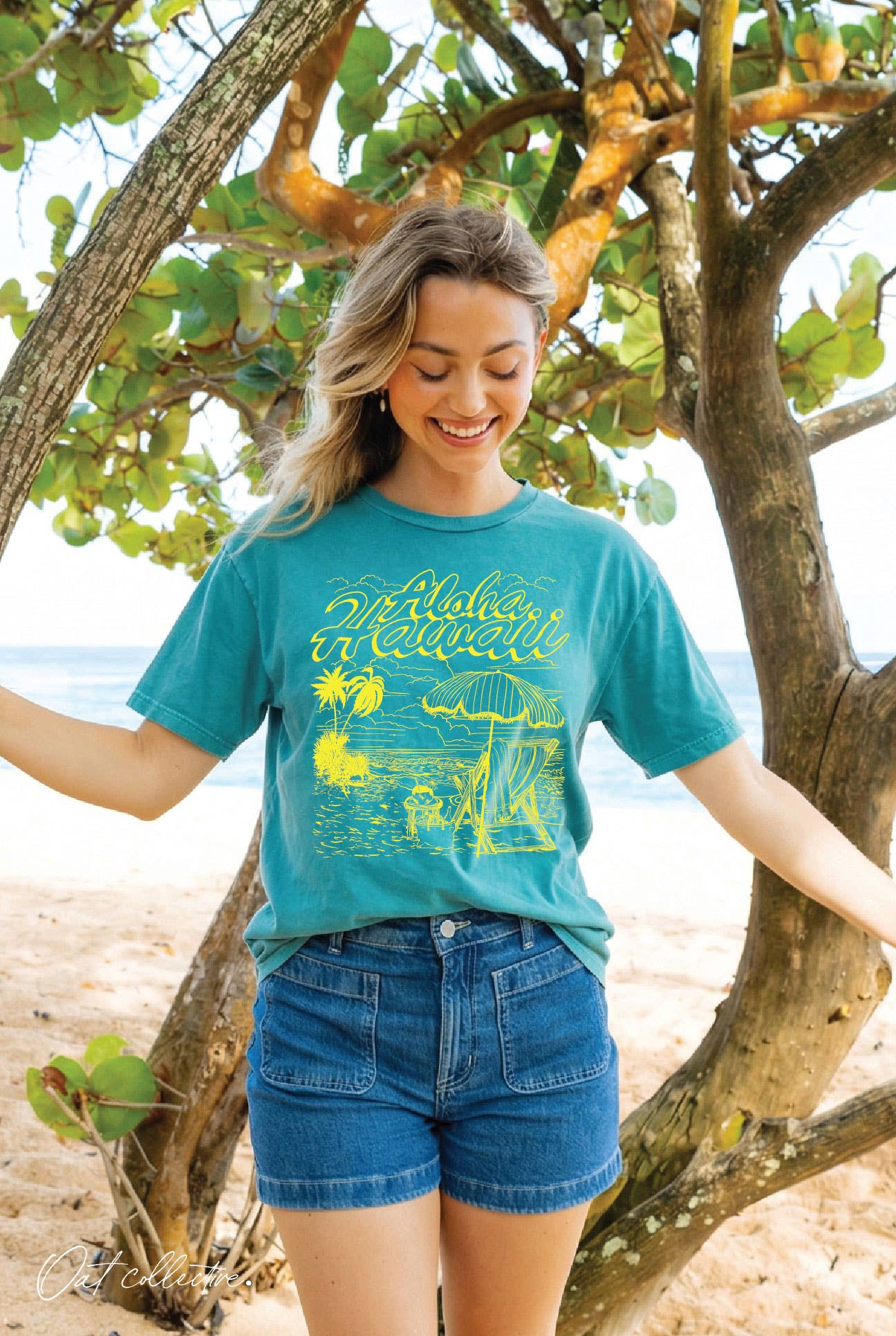 Aloha Hawaii Supima Mineral Washed Tee