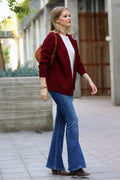 ....SC122826 Open Front Cable Sweater Cardigan