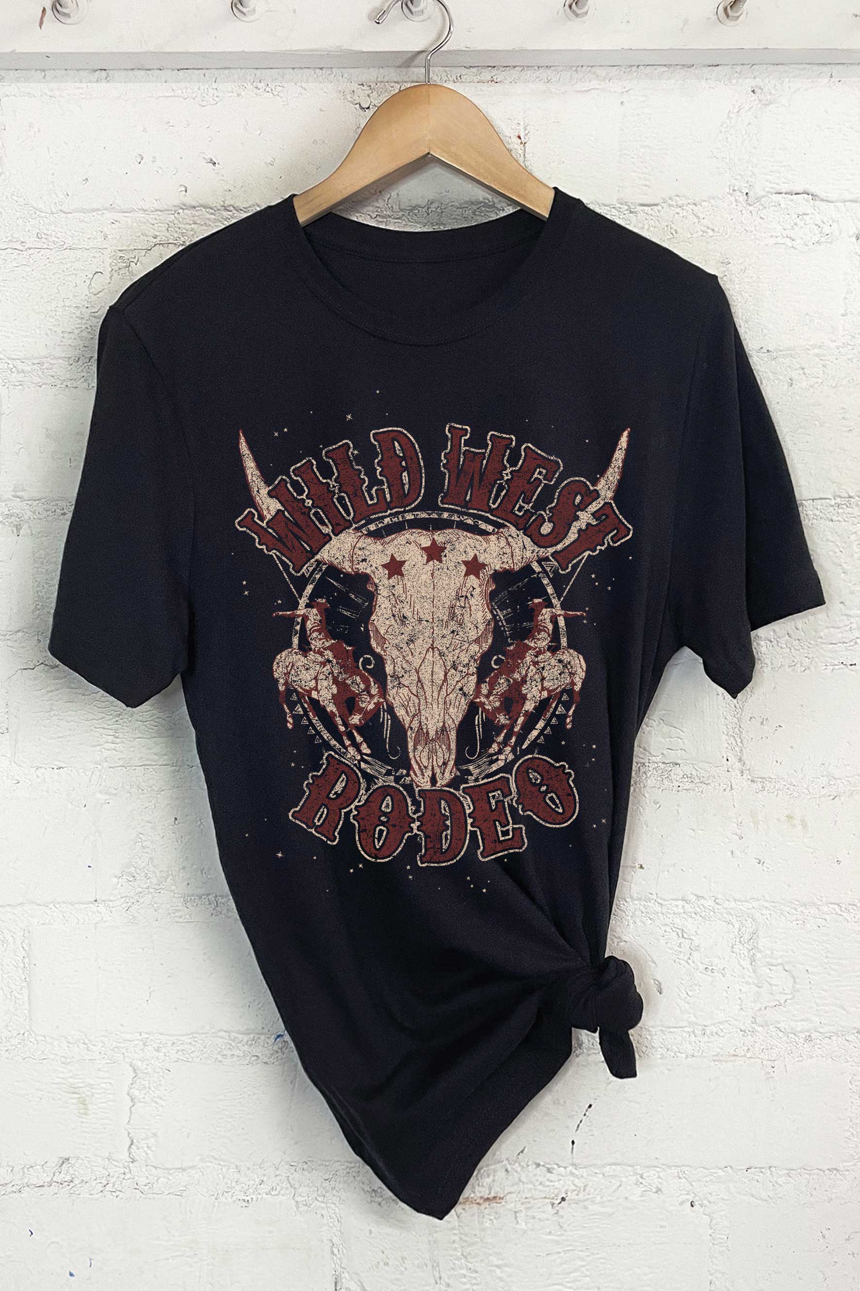 Wild West Rodeo Cowskull Graphic Tshirts