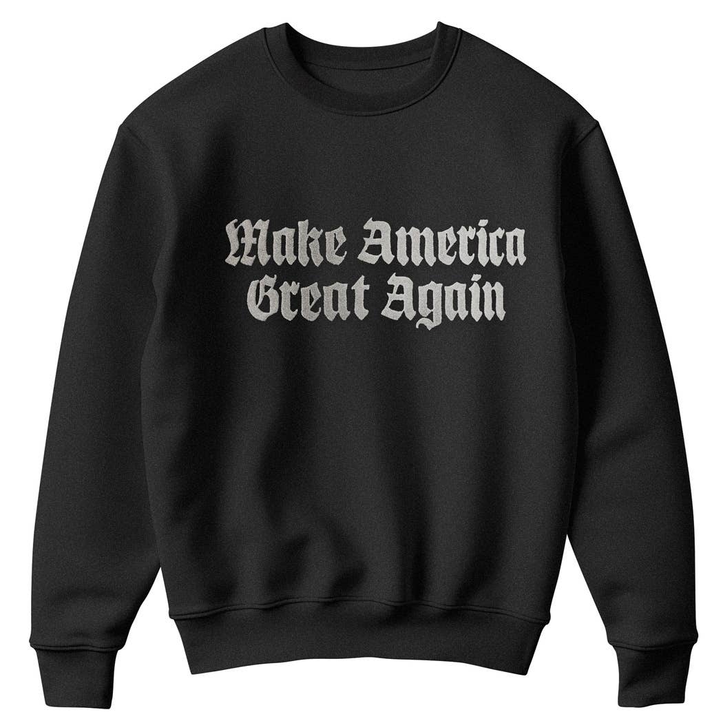 Make America Great Again Text Fleece Sweatshirt