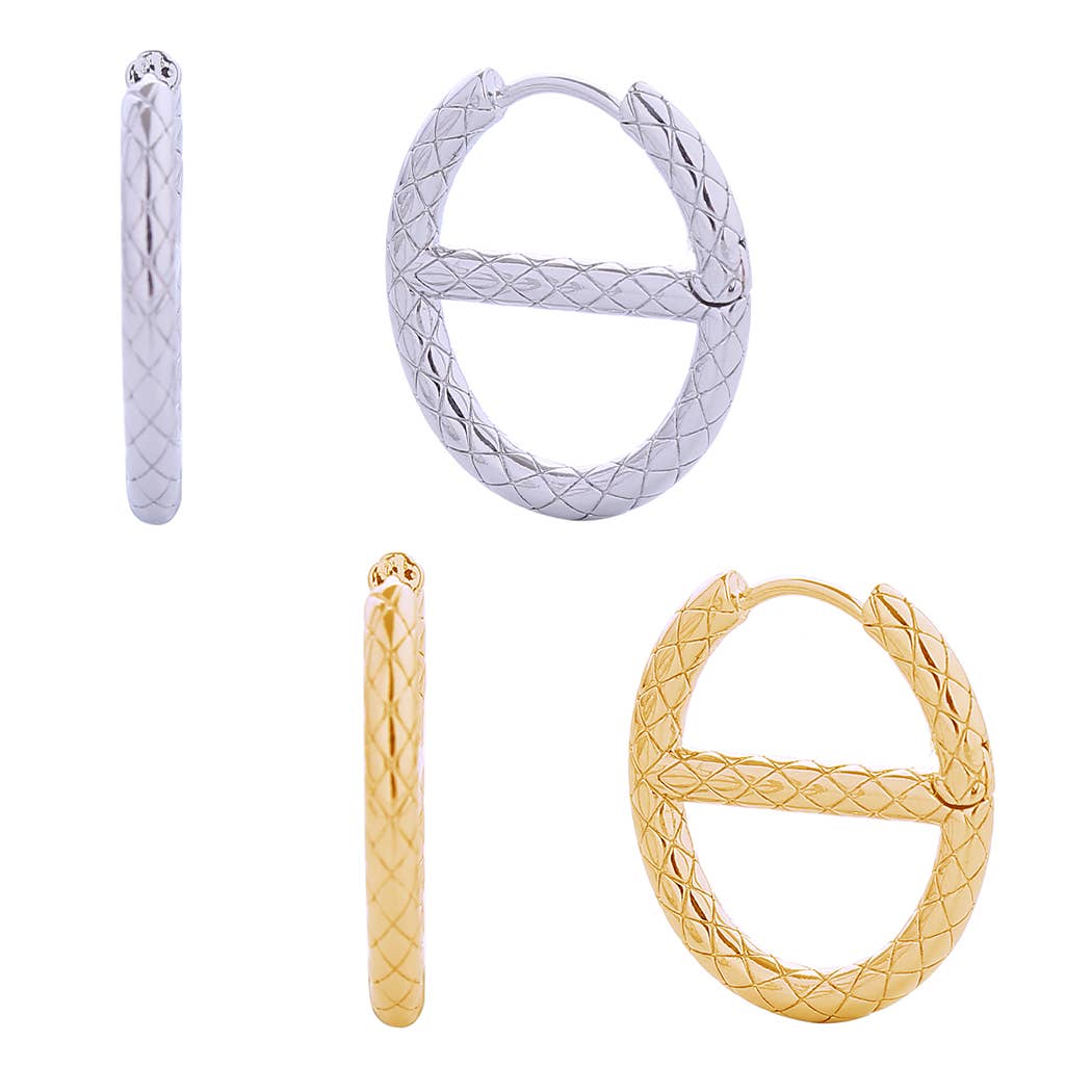 14K Gold-Dipped Round Huggie Earrings
