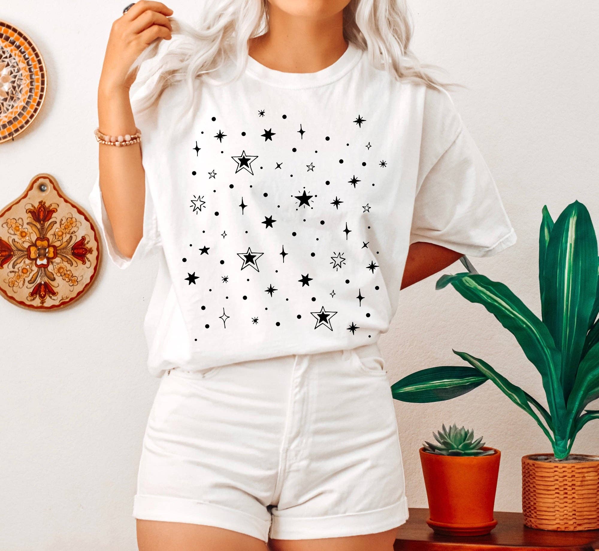 Star Pattern Bk Celestial T-Shirt