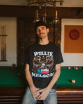 Willie Nelson Born For Trouble Black Thrifted Graphic Tee