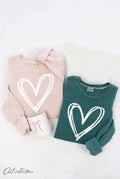 Heart Scribble Mineral Graphic Sweatshirt