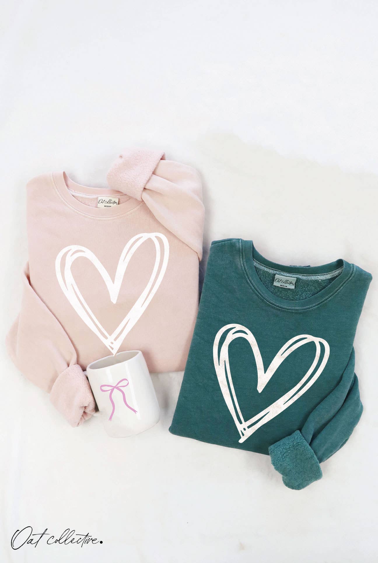 Heart Scribble Mineral Graphic Sweatshirt