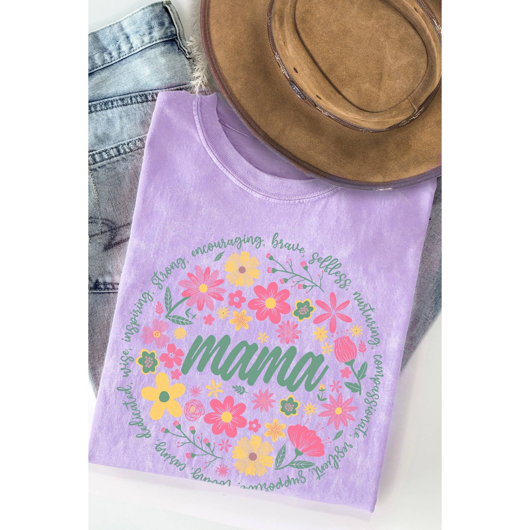 Floral Mama Mineral Washed T Shirt