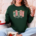 Merry Christmas, Colorful, Retro, Cute, Sweatshirt