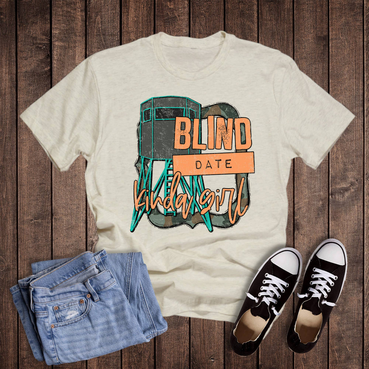 Hunting Blind Date Kinda Girl Graphic Tee