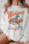 Midwest Rodeo Cowboy Graphic Brushed Sweatshirts