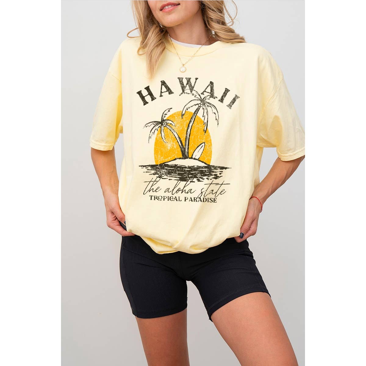 Hawaii Vintage Graphic Oversized Tee