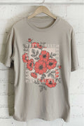 Take It Easy Vintage Flower Graphic Oversized Tshirts
