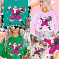 Pink Disco Dancing Santa