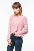 0119 Long-Sleeve Top with Tie Back Detail SI-8816