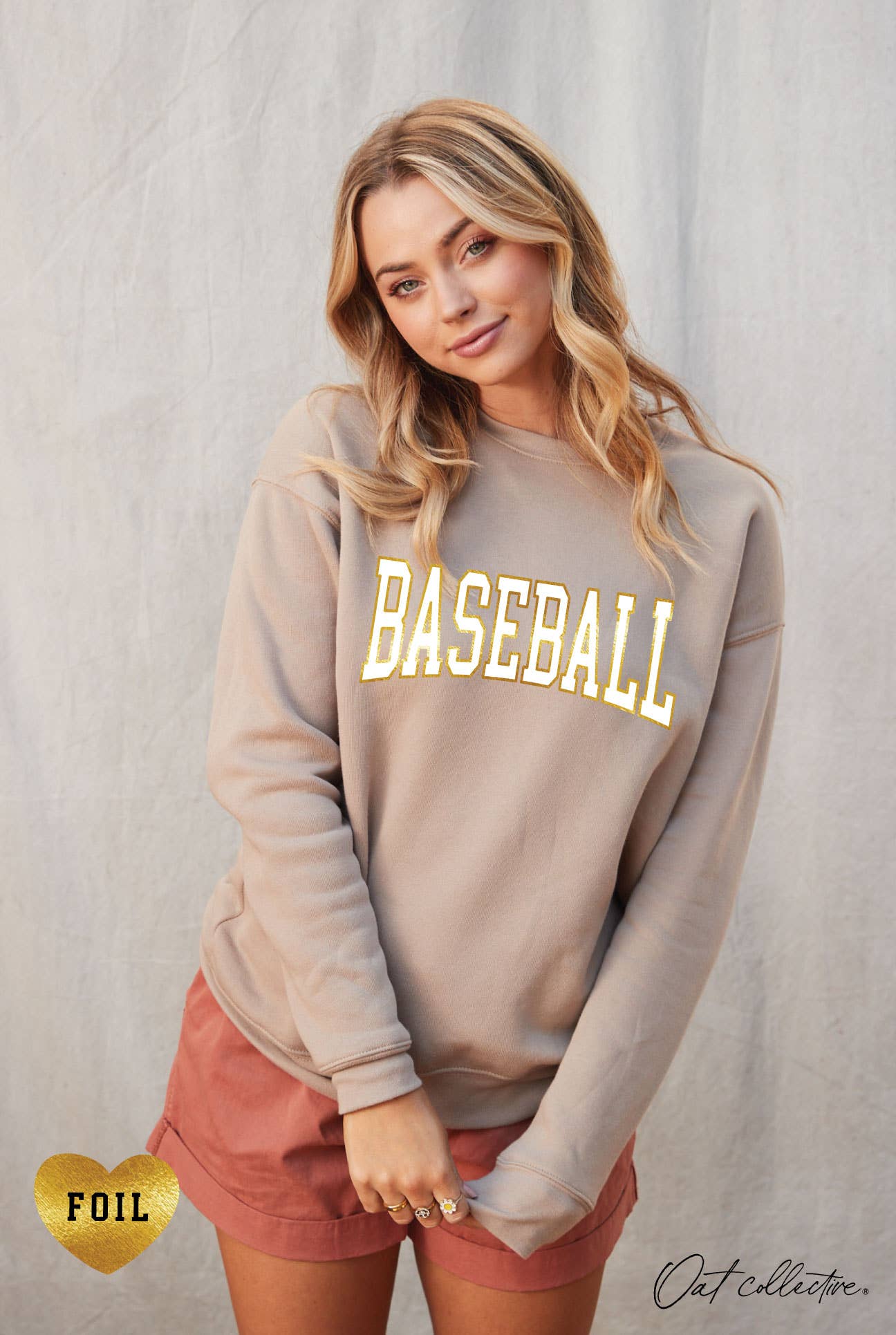 Baseball Foil Graphic Sweatshirt