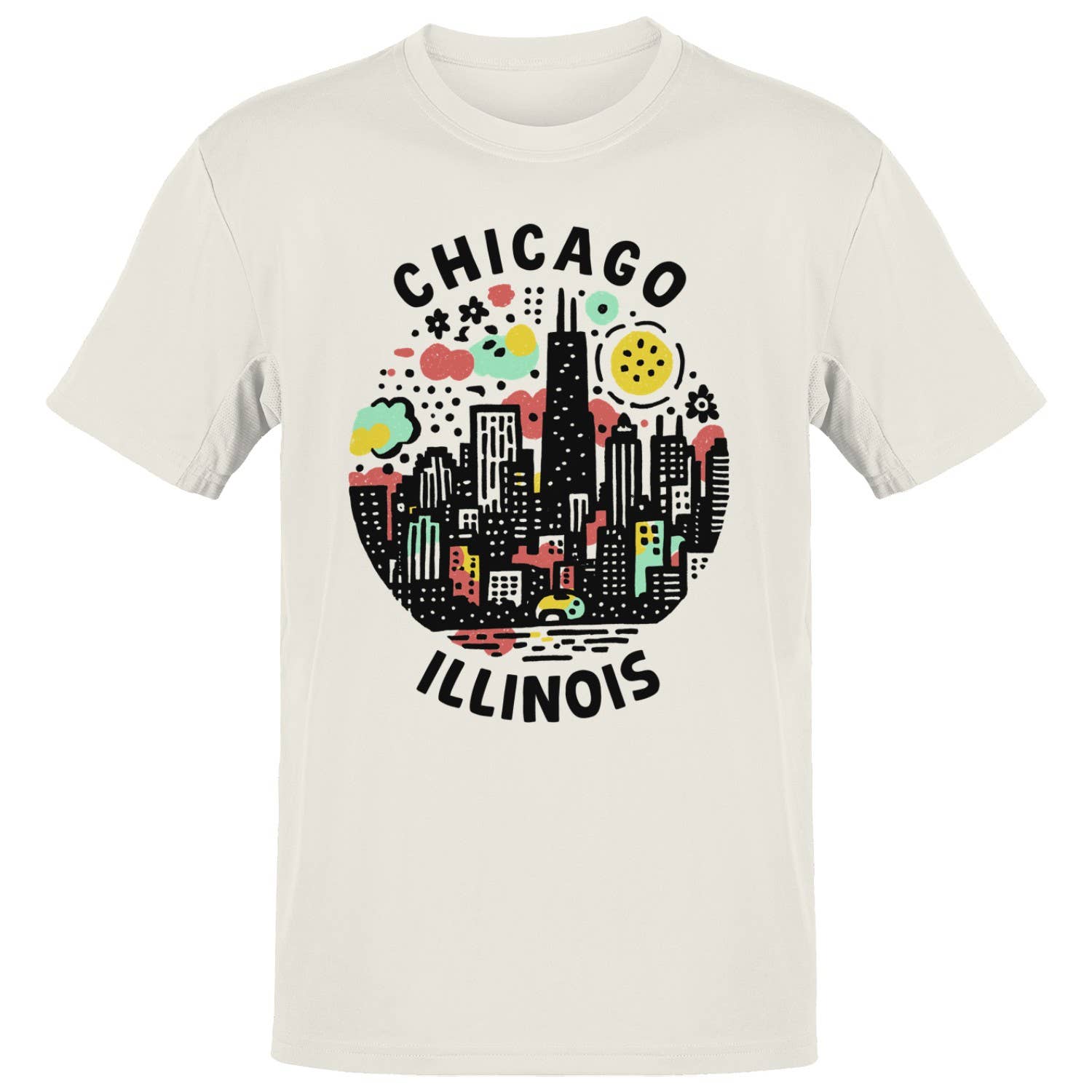 Chicago Illinois Skyline Art Men's T-Shirt