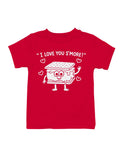 Cute S'mores Love Cartoon Design Youth's T-Shirt