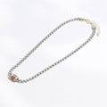 Multicolored Cz Cylinder Charm Chain Necklace