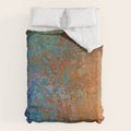 Vintage Rust, Copper and Blue Duvet Cover Gallery Image 6
