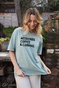 Weekends Coffee and Camping Mineral Graphic Top