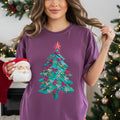 Faux Painted Bow Christmas Tree Tee