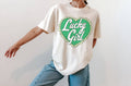 Lucky Girl Heart St Patricks Day Graphic Tee